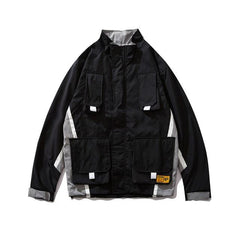 Multi Pocket Cargo Jacket with Hoodie