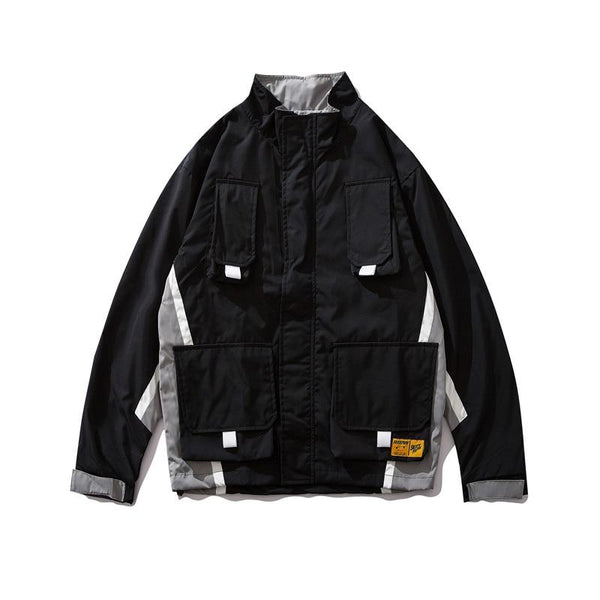 Multi Pocket Cargo Jacket with Hoodie