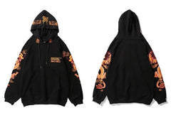 Unusual Dragon Print Hoodie