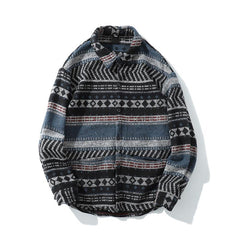 Geometric Longsleeve Woolen Shirt