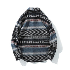 Geometric Longsleeve Woolen Shirt