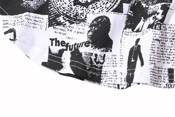 Full Printed Curved Hem Longline Tank Top