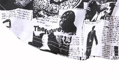 Full Printed Curved Hem Longline Tank Top