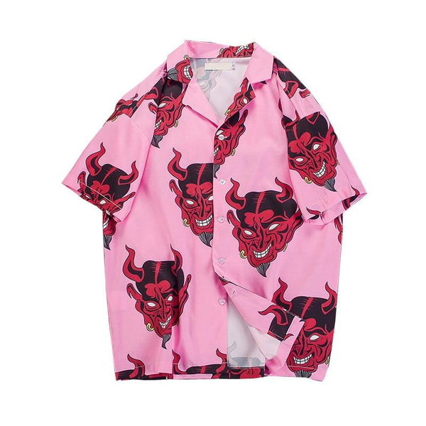 Devil Print Hawaiian Shirt