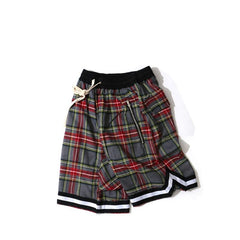 Plaid Drop Crotch Shorts