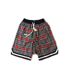 Plaid Drop Crotch Shorts