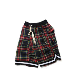 Plaid Drop Crotch Shorts