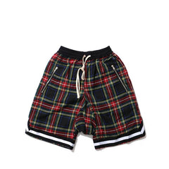 Plaid Drop Crotch Shorts