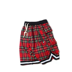 Plaid Drop Crotch Shorts
