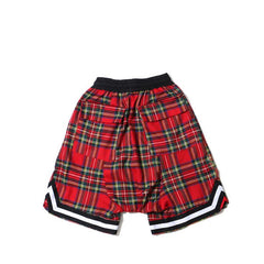 Plaid Drop Crotch Shorts