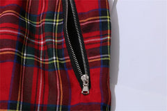 Plaid Drop Crotch Shorts