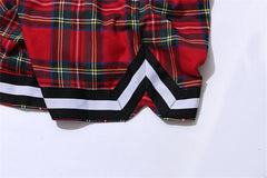 Plaid Drop Crotch Shorts