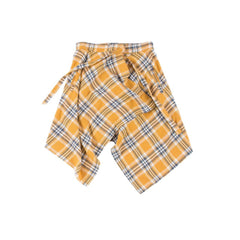 Side Pocket Plaid Skirt