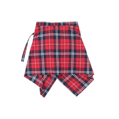 Side Pocket Plaid Skirt