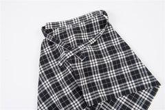 Side Pocket Plaid Skirt