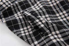 Side Pocket Plaid Skirt