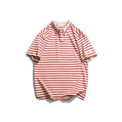 Striped Collared Polo Shirt