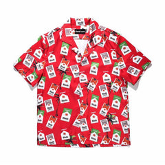 Cigarette Print Vintage Hawaiian Shirt