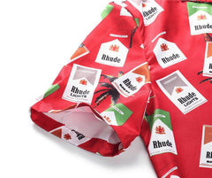 Cigarette Print Vintage Hawaiian Shirt