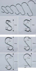 10PC Metal S Shaped Hooks