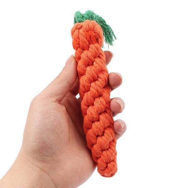 22cm Carrot Rope Chew Toy