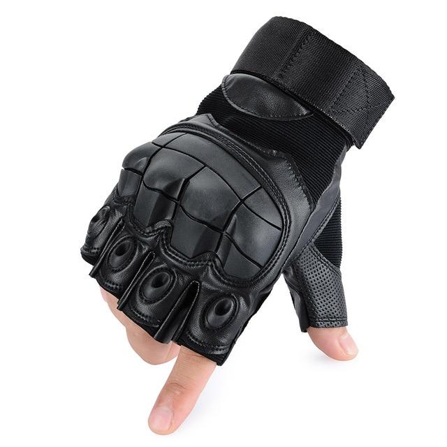 Tactical Fingerless Hard Knuckle Gloves