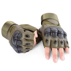 Tactical Fingerless Hard Knuckle Gloves