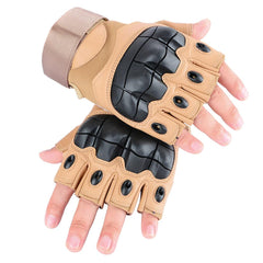 Tactical Fingerless Hard Knuckle Gloves