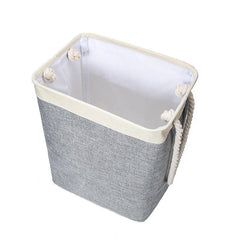 Linen Laundry Basket with Handles