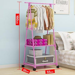 Portable Clothes Hanger with Shelf