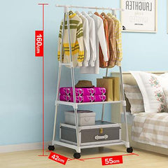 Portable Clothes Hanger with Shelf