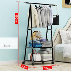 Portable Clothes Hanger with Shelf