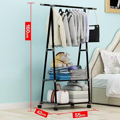 Portable Clothes Hanger with Shelf