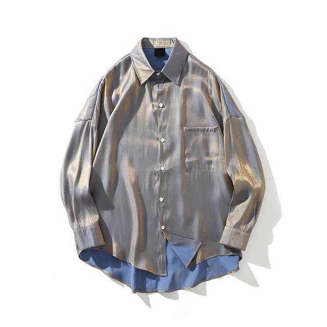 Reflective Satin Longsleeve Shirt