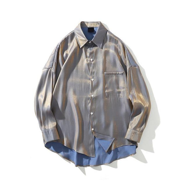 Reflective Satin Longsleeve Shirt