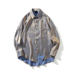 Reflective Satin Longsleeve Shirt