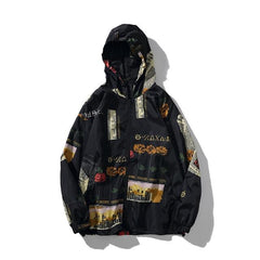 Rose Full Print Windbreaker Jacket