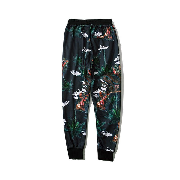 Coconut Tree Print Sweatpants