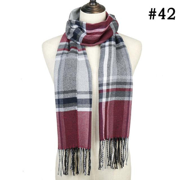 Red & Grey Modern Soft Winter Scarf