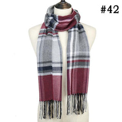 Red & Grey Modern Soft Winter Scarf
