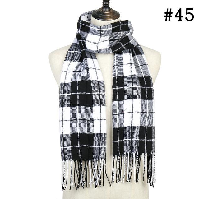 Grey & White Modern Soft Winter Scarf