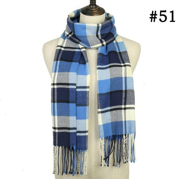 Shaded Blue Soft Winter Scarf