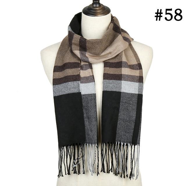 Brown & Black Modern Soft Winter Scarf