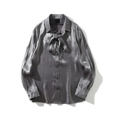 Reflective Satin Longsleeve Shirt