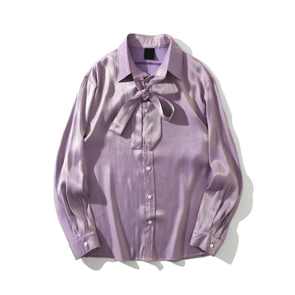 Reflective Satin Longsleeve Shirt