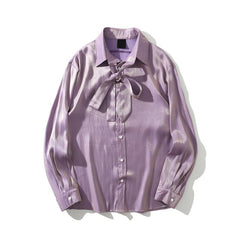 Reflective Satin Longsleeve Shirt