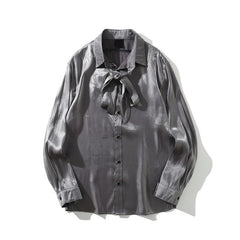 Reflective Satin Longsleeve Shirt