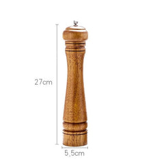 Rubberwood Manual Salt & Pepper Grinder