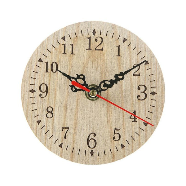Vintage Rustic Wooden Wall Clock