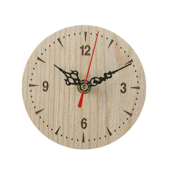 Vintage Rustic Wooden Wall Clock
